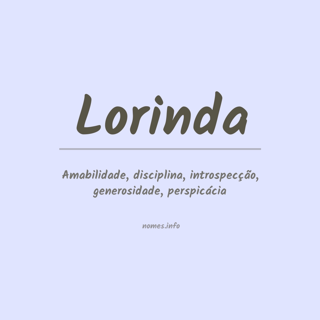 Significado do nome Lorinda