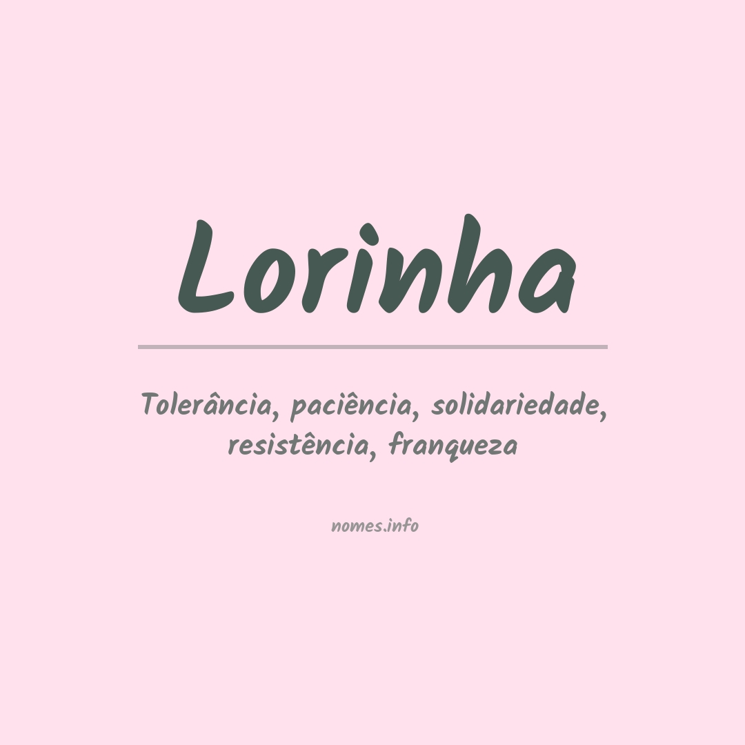 Significado do nome Lorinha