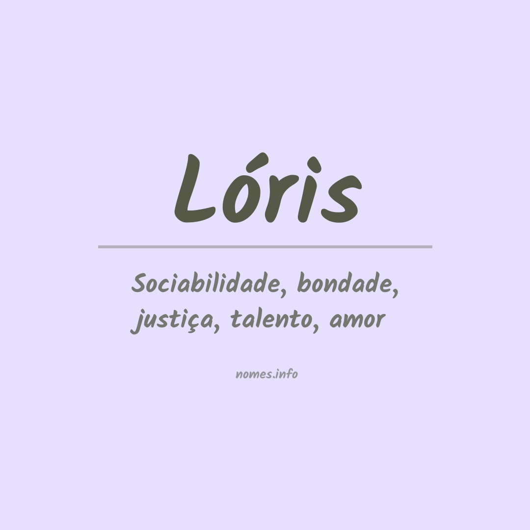 Significado do nome Lóris