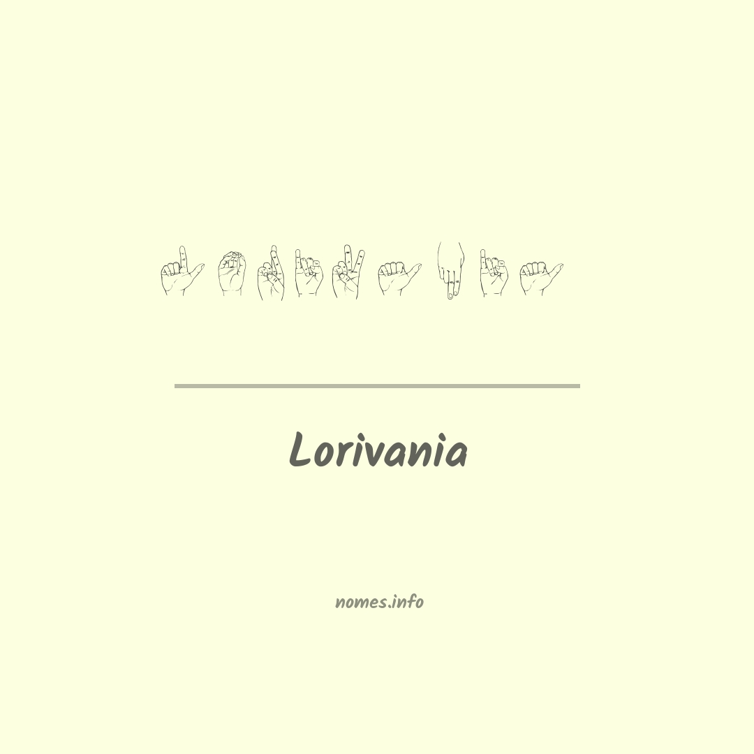 Lorivania em Libras