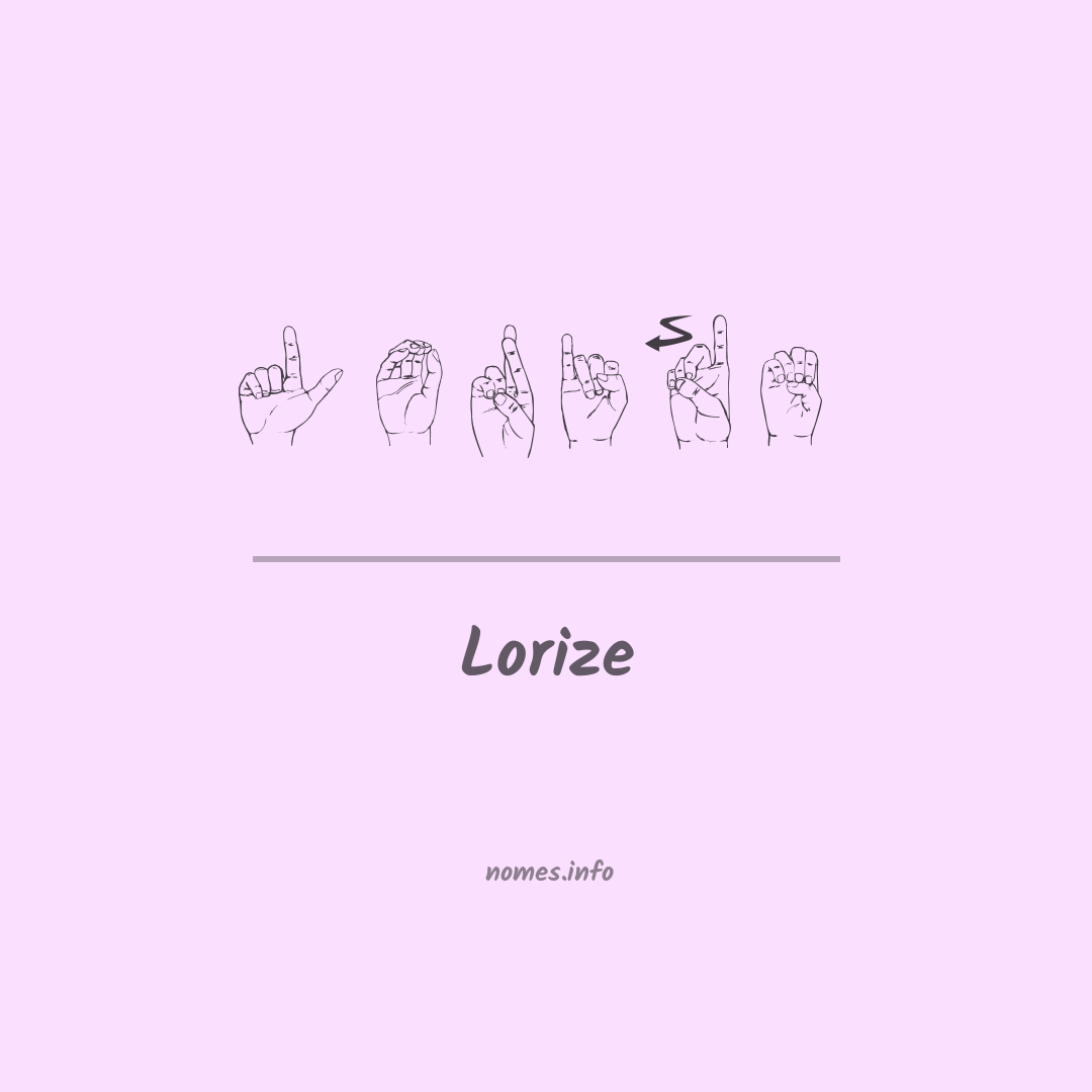 Lorize em Libras