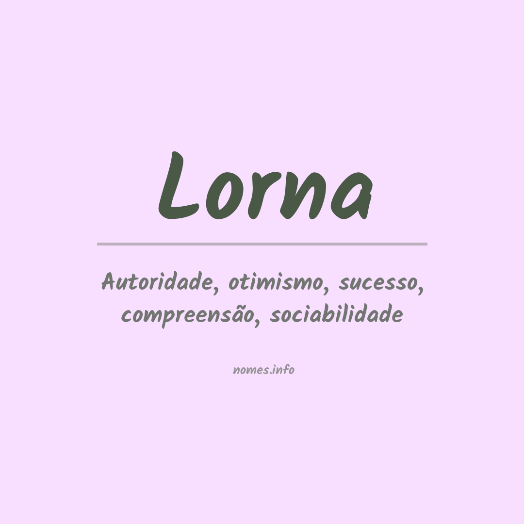 Significado do nome Lorna