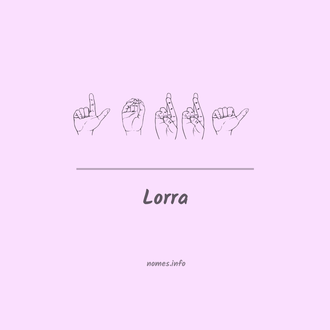 Lorra em Libras