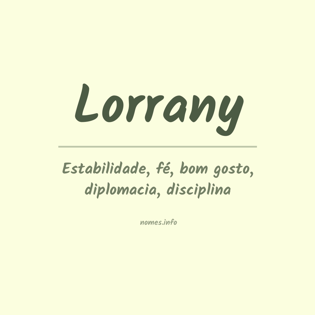 Significado do nome Lorrany