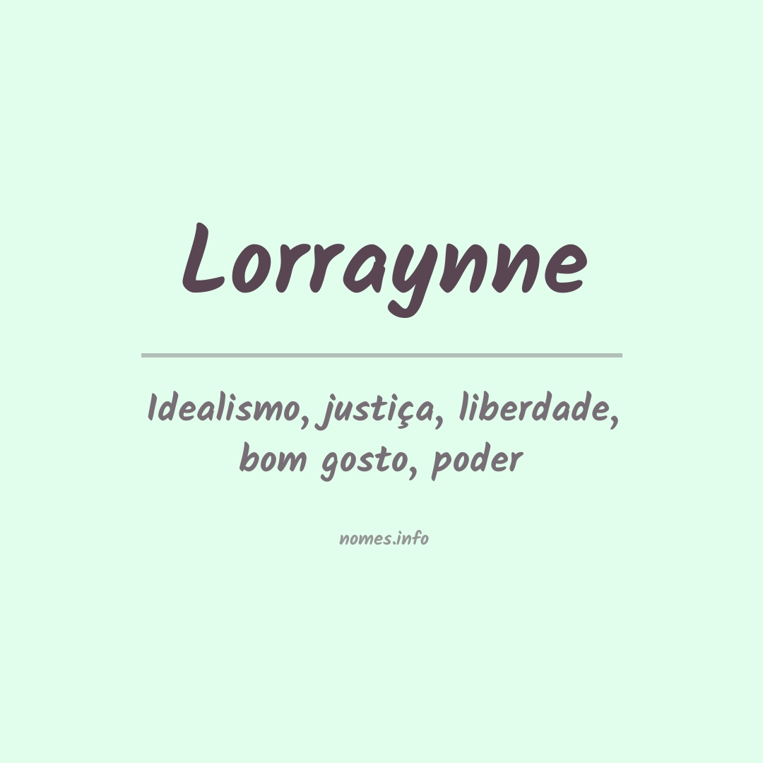 Significado do nome Lorraynne