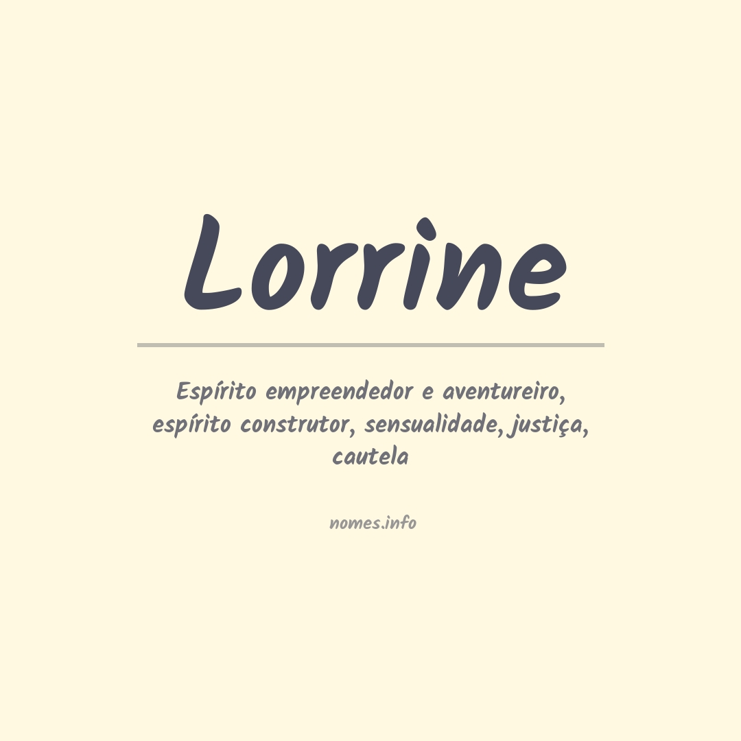 Significado do nome Lorrine