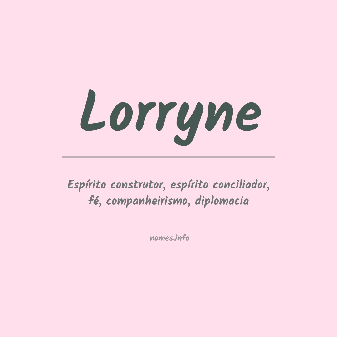 Significado do nome Lorryne