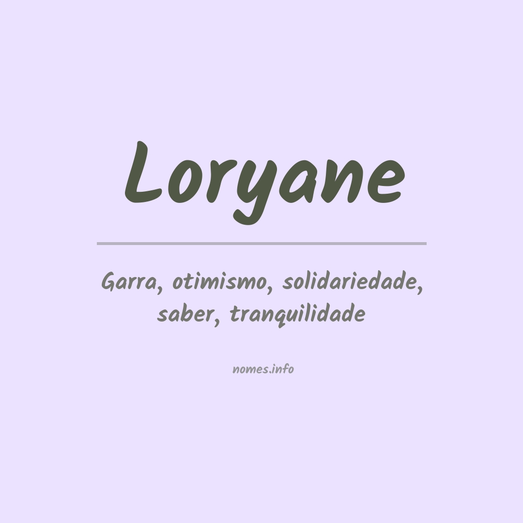 Significado do nome Loryane