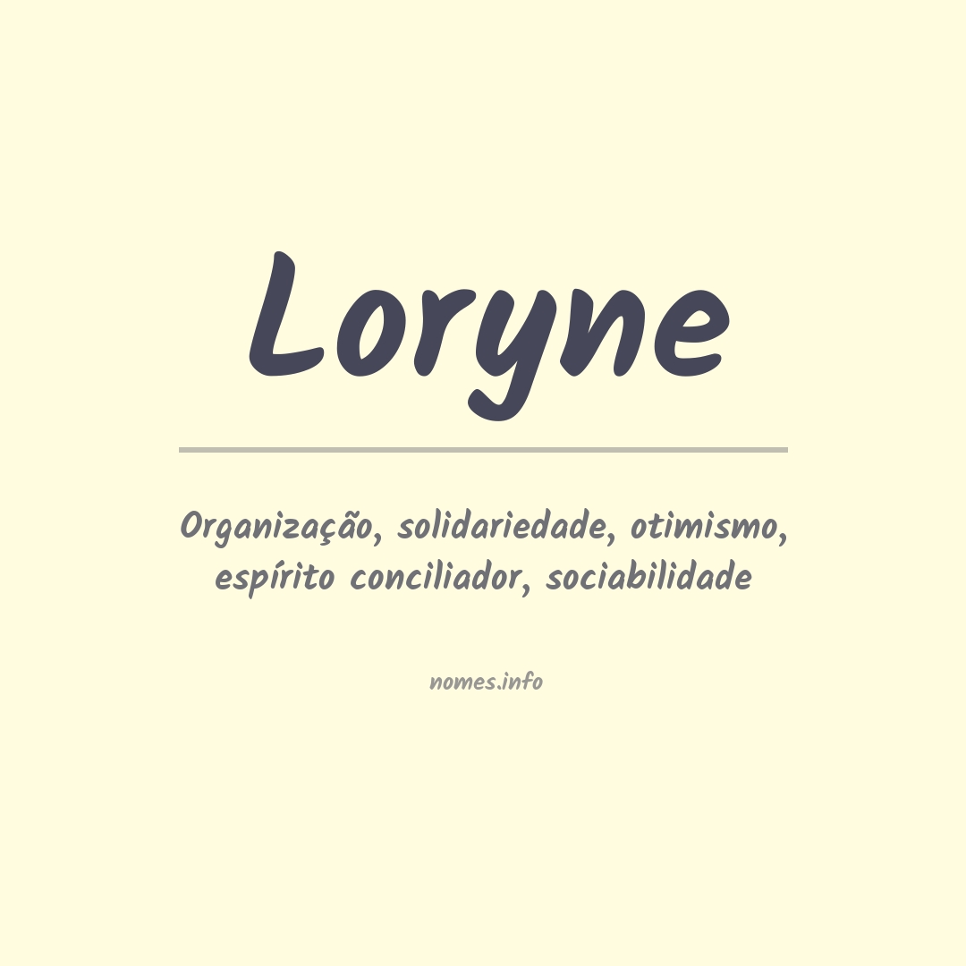 Significado do nome Loryne