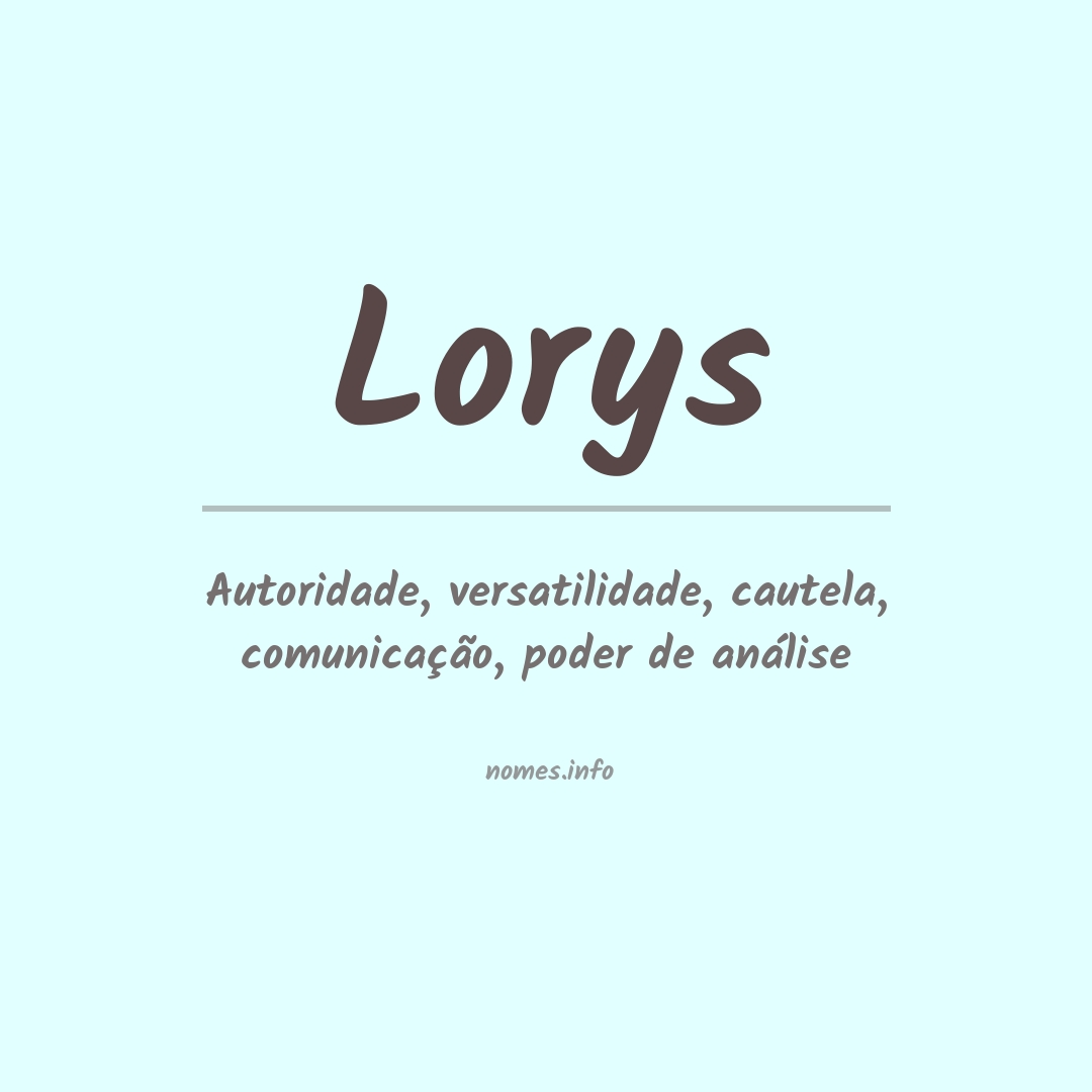 Significado do nome Lorys
