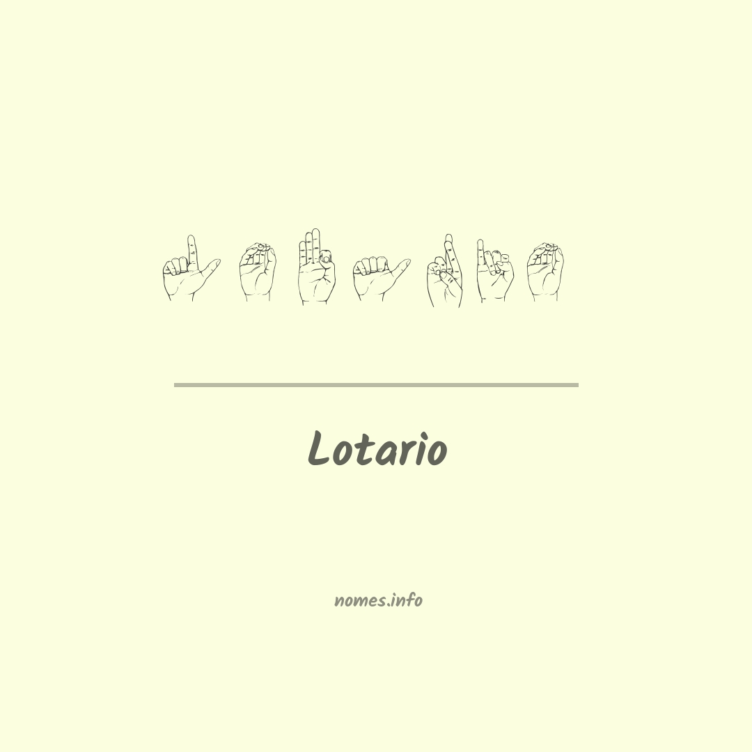 Lotario em Libras