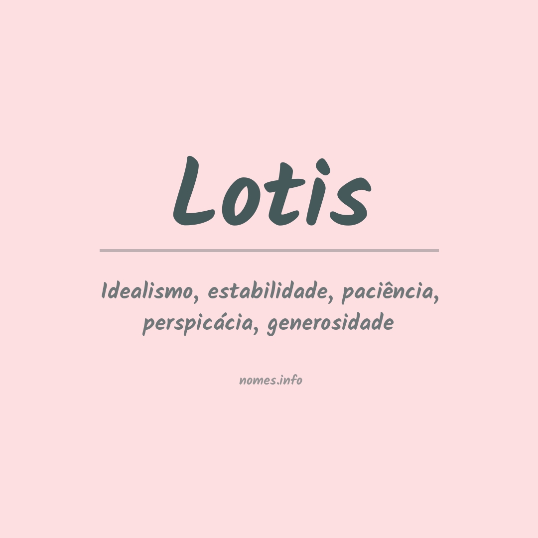 Significado do nome Lotis