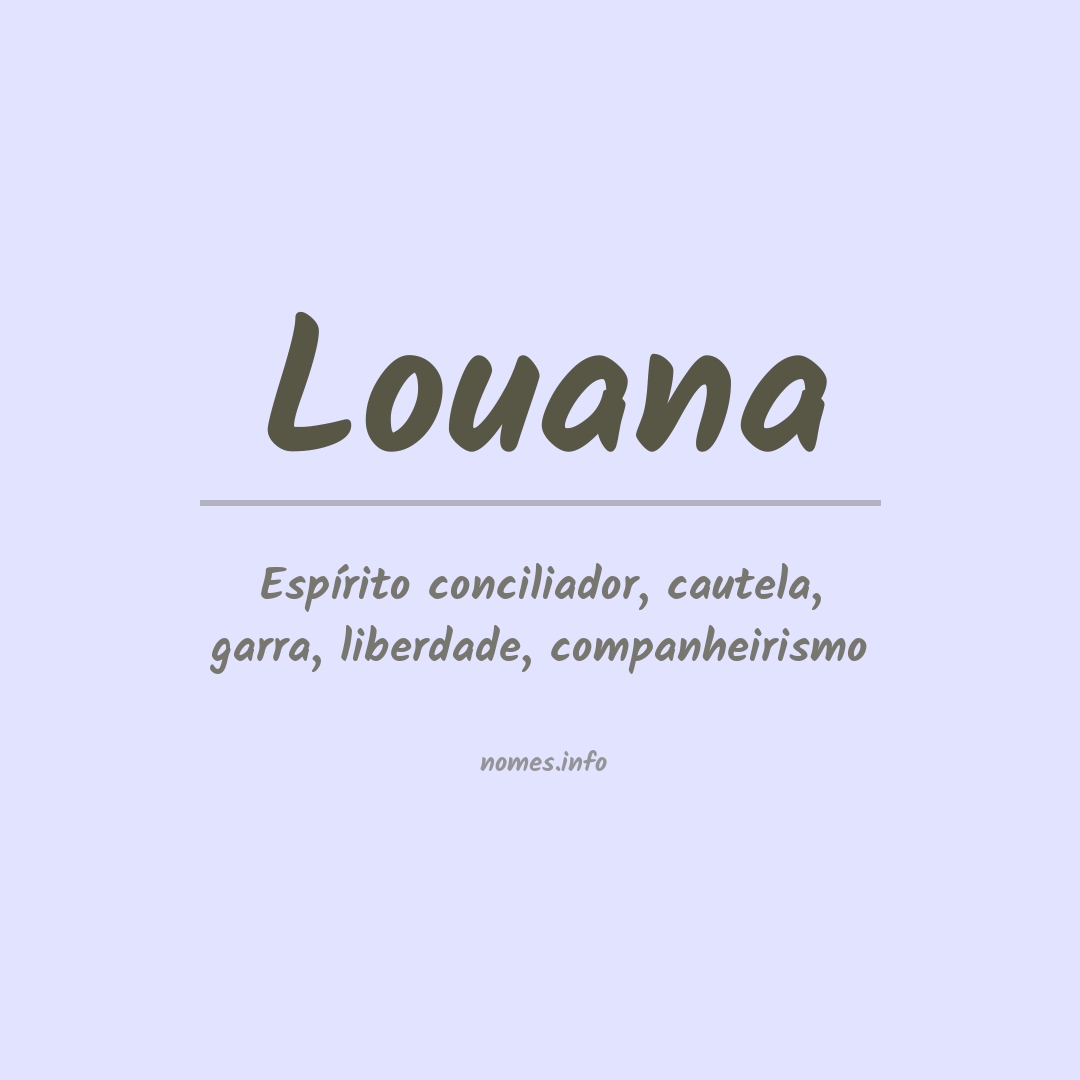 Significado do nome Louana