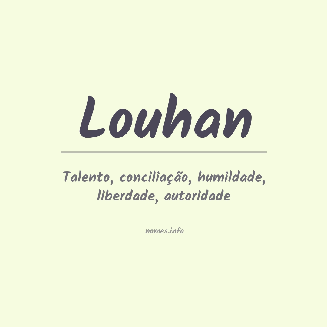 Significado do nome Louhan