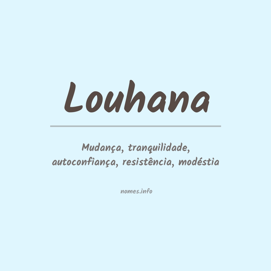 Significado do nome Louhana