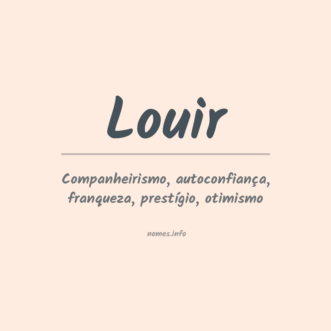 Significado do nome Louir