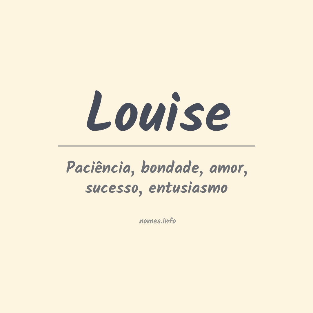 Significado do nome Louise