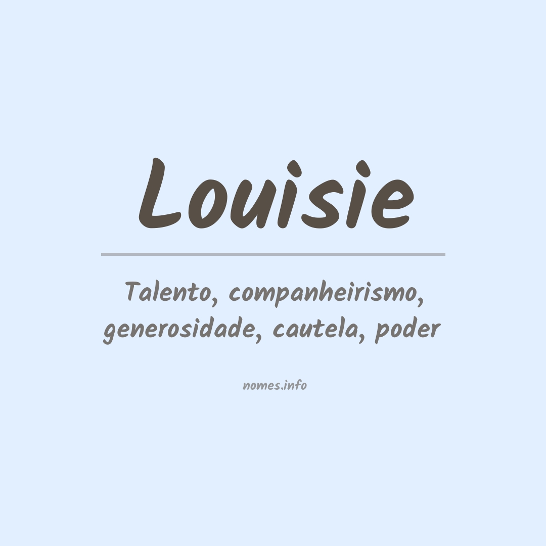 Significado do nome Louisie