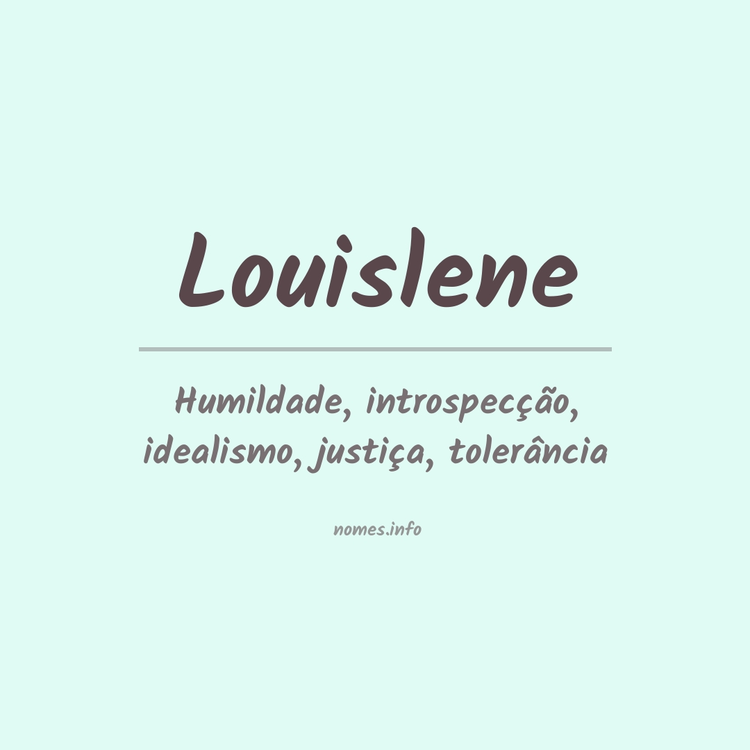 Significado do nome Louislene