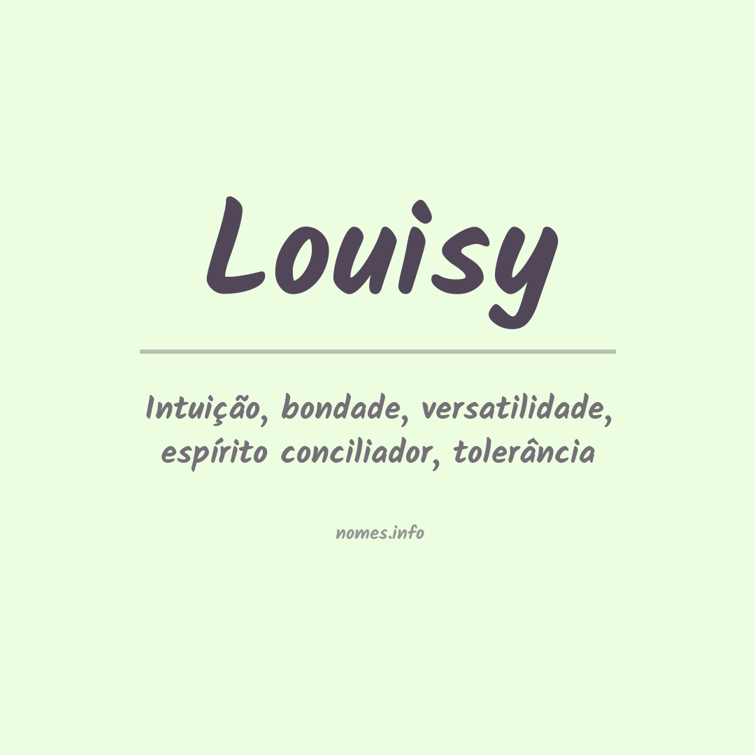 Significado do nome Louisy