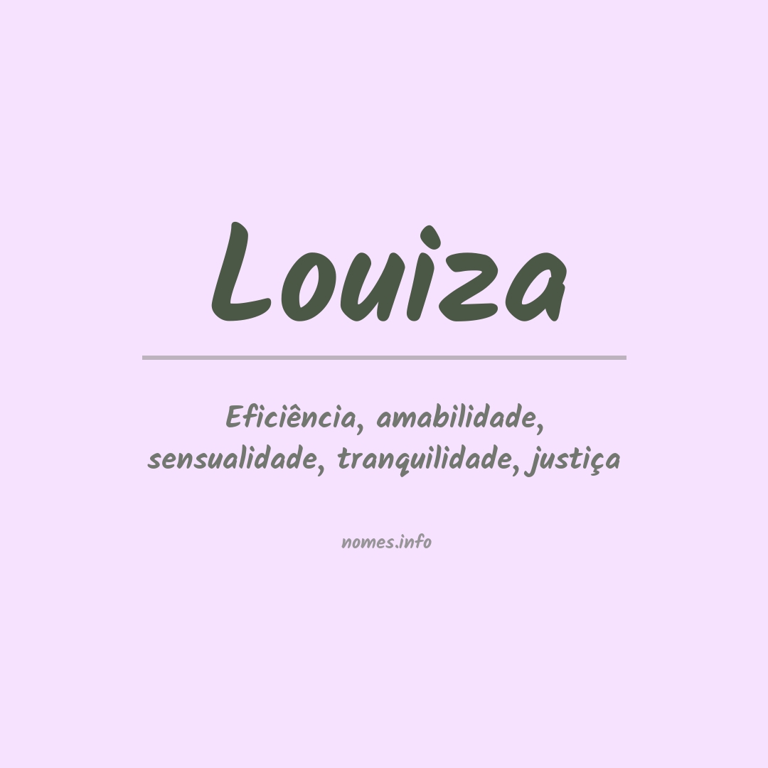 Significado do nome Louiza