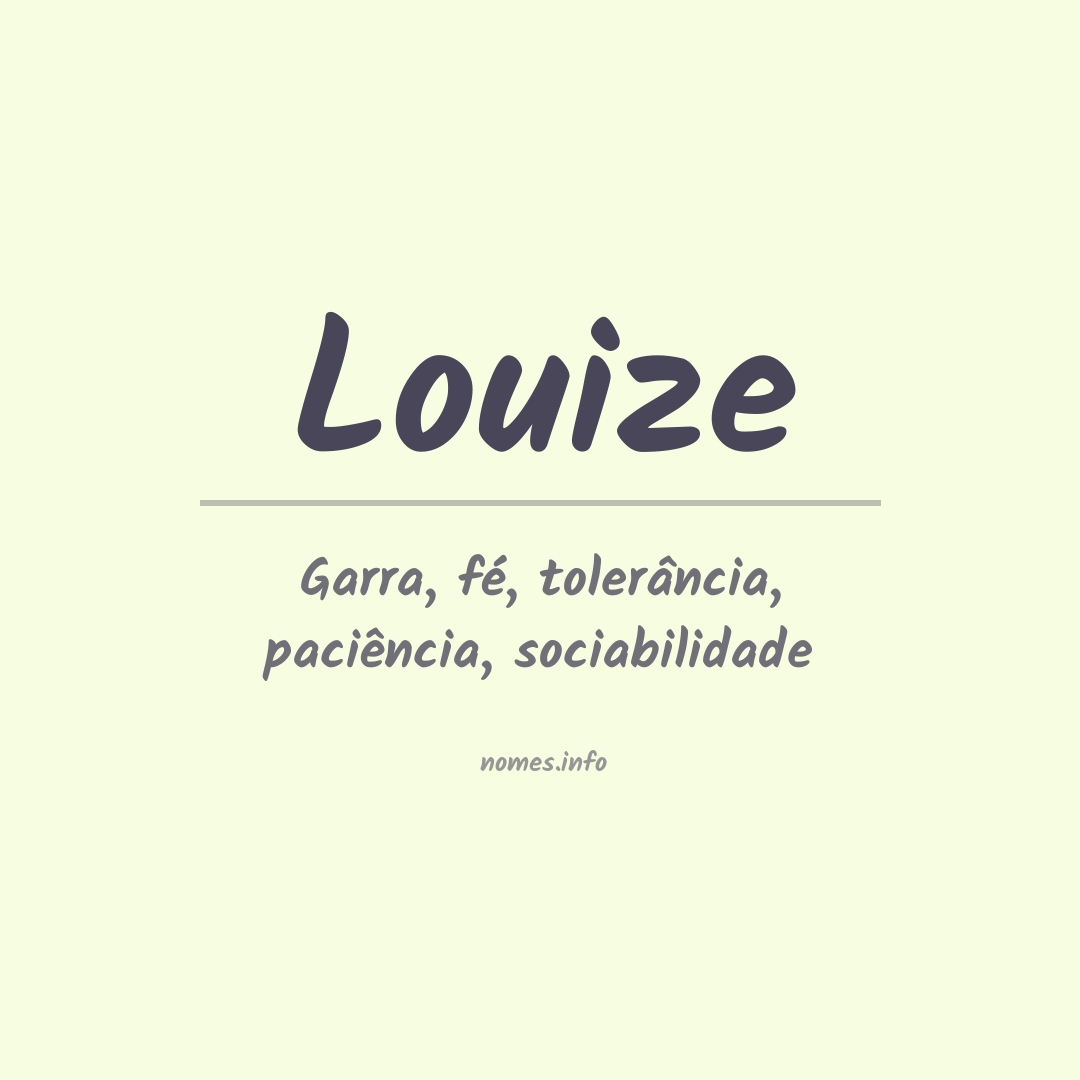 Significado do nome Louize