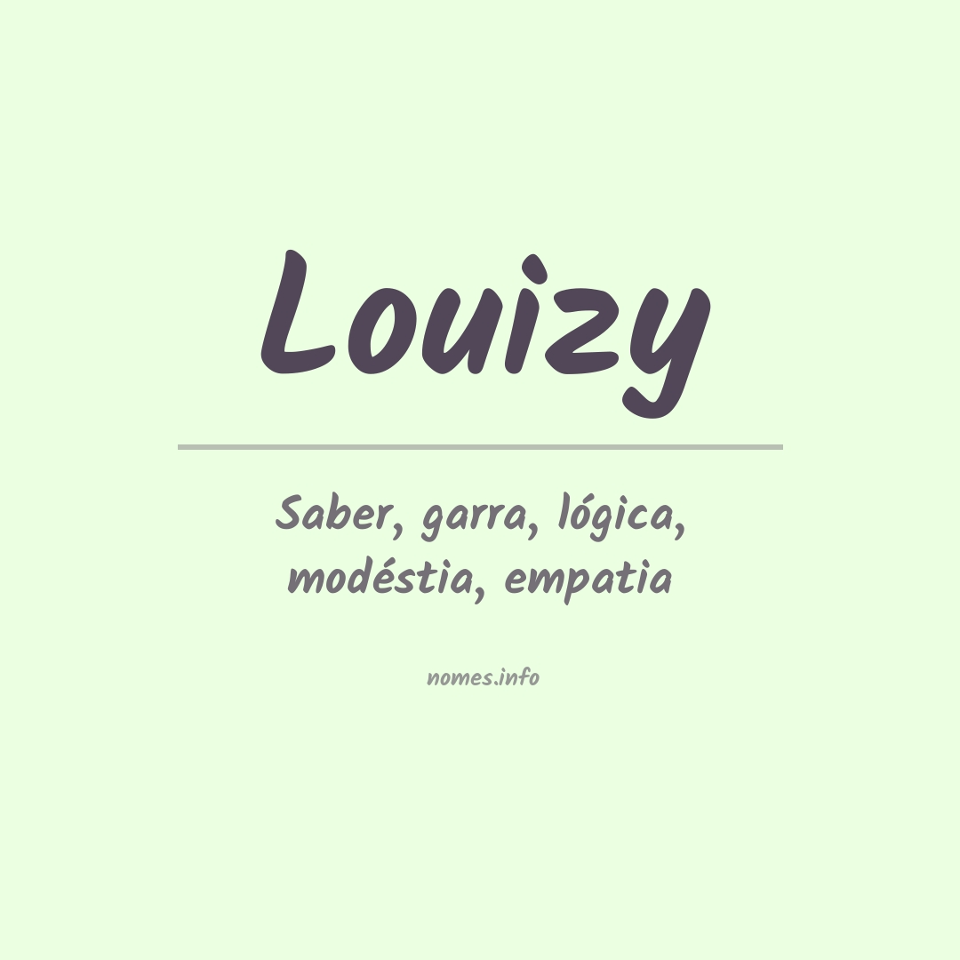 Significado do nome Louizy