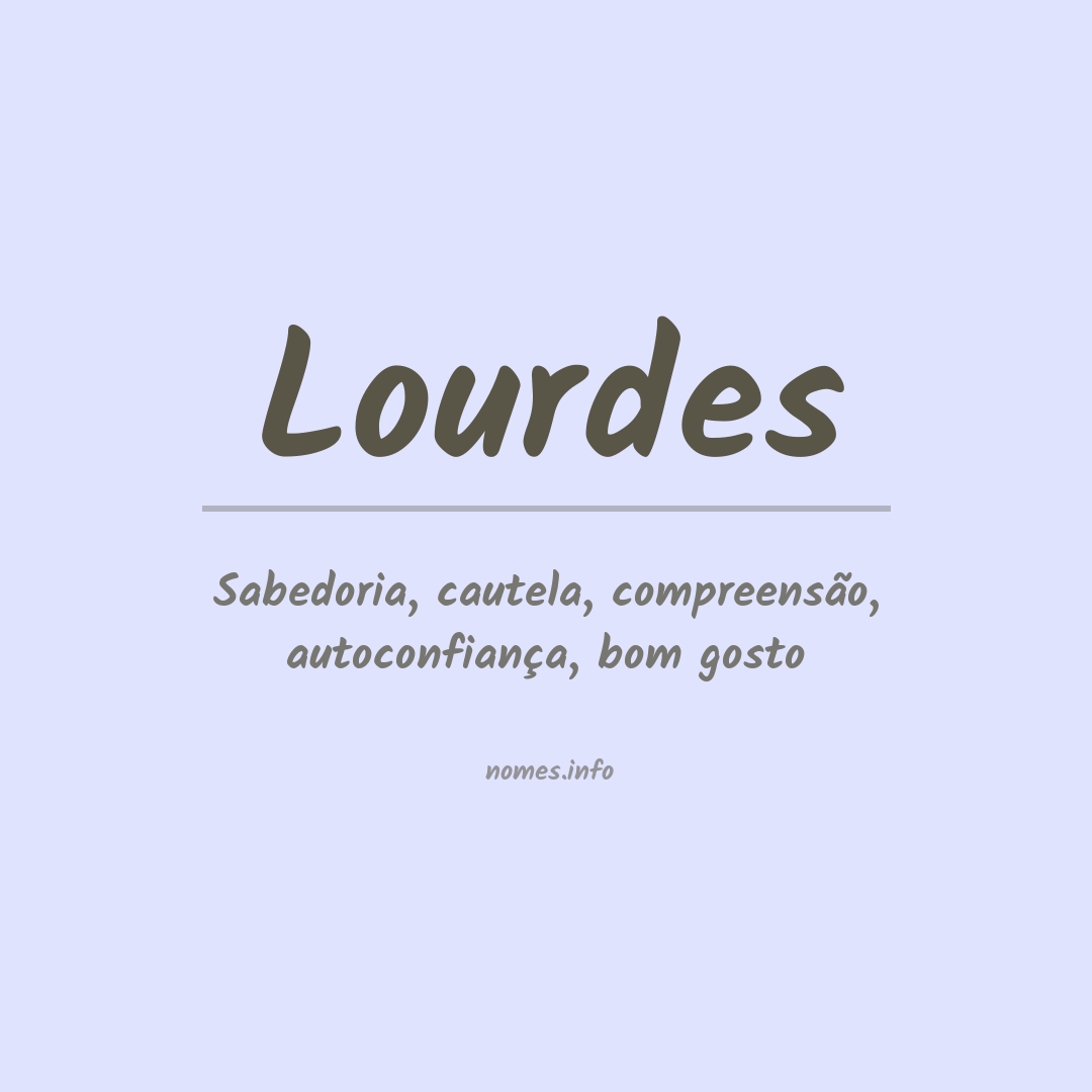 Significado do nome Lourdes