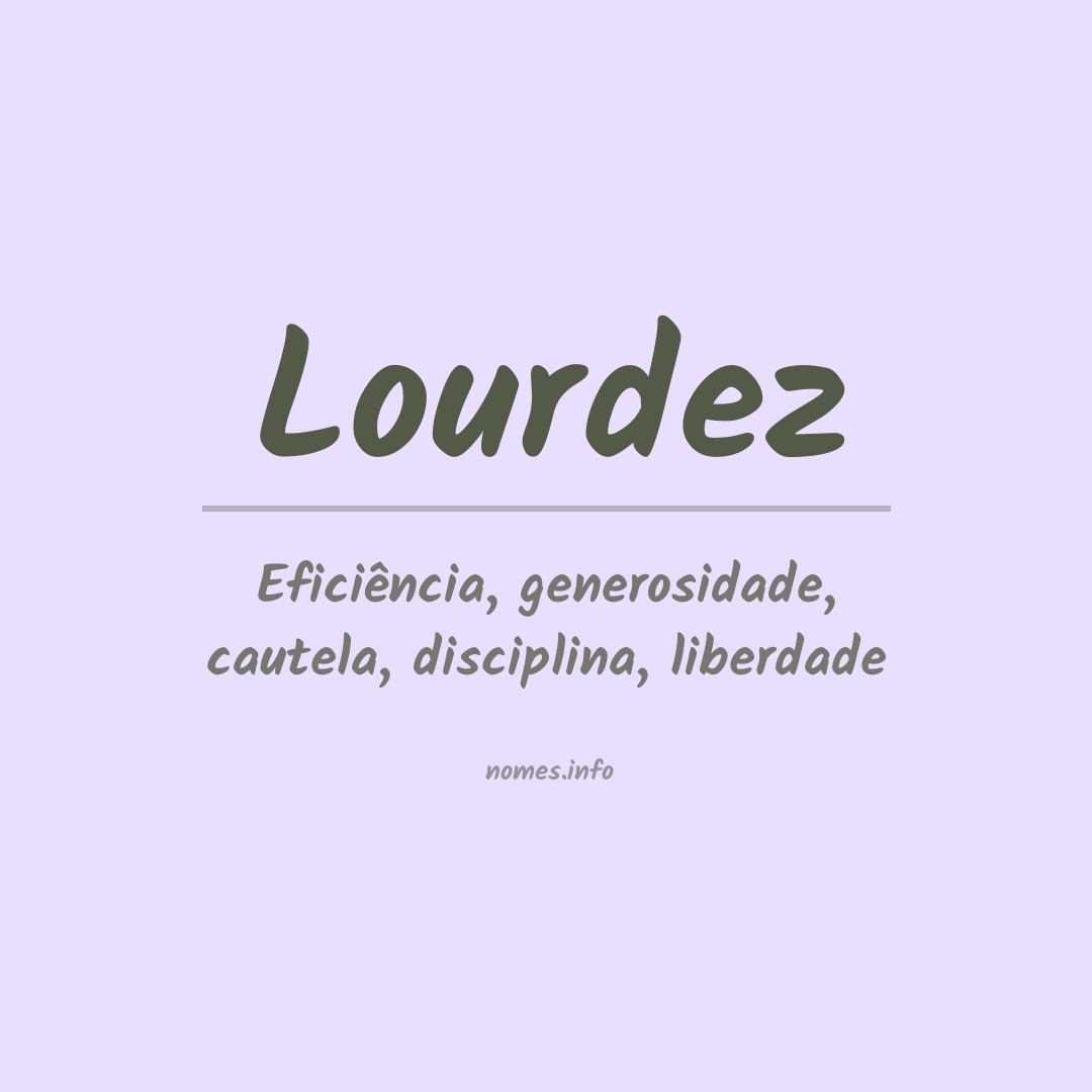 Significado do nome Lourdez