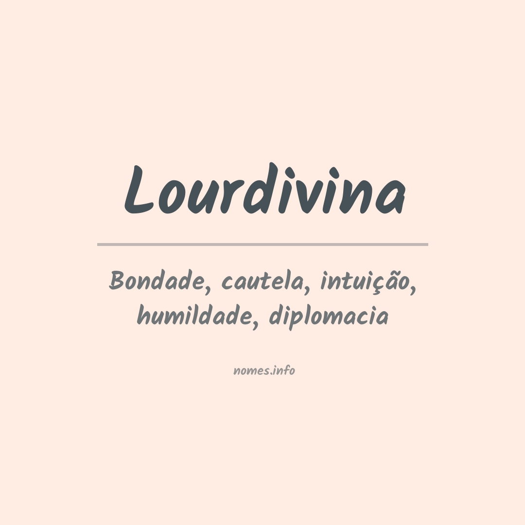 Significado do nome Lourdivina