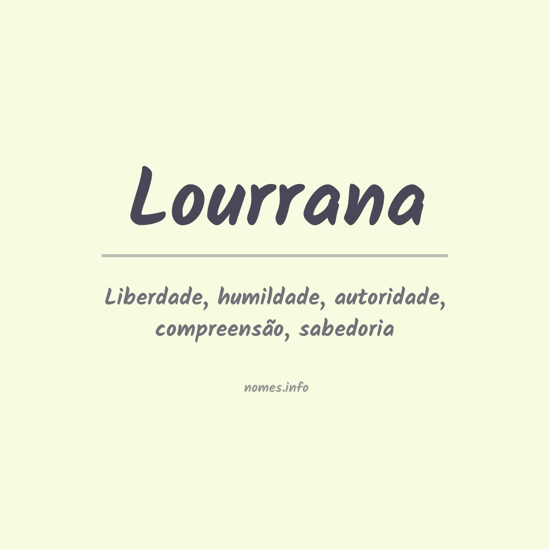 Significado do nome Lourrana