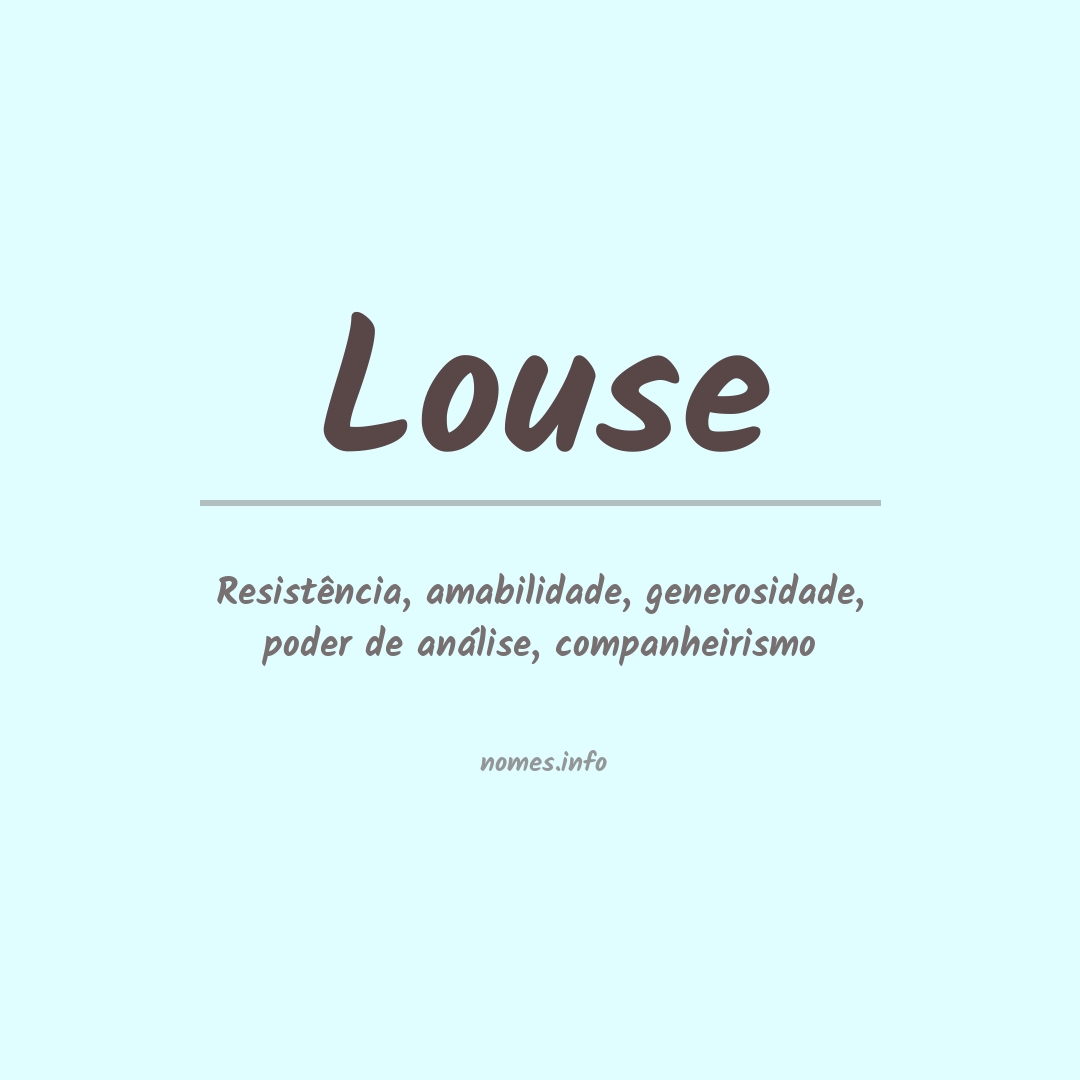 Significado do nome Louse