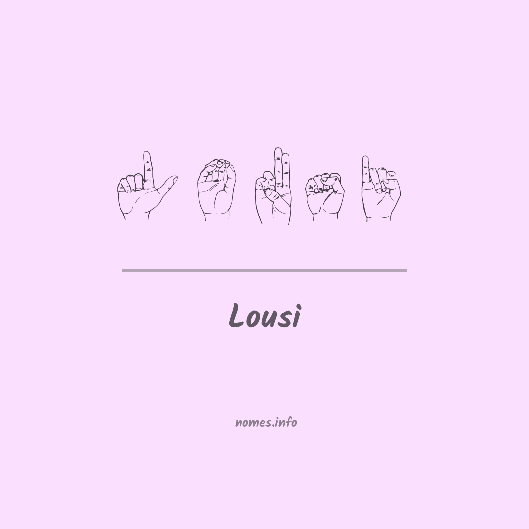 Lousi em Libras