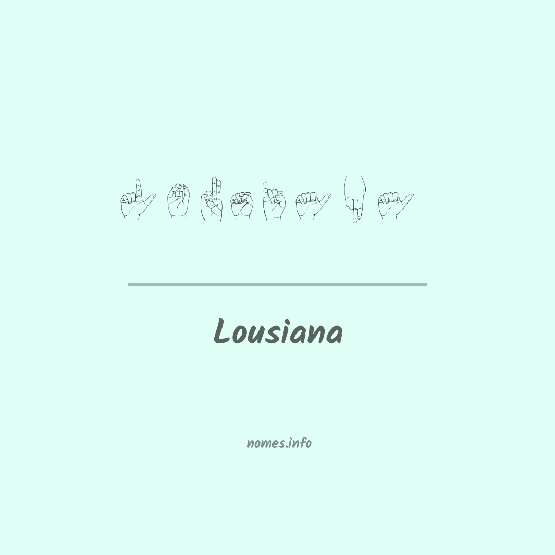 Lousiana em Libras