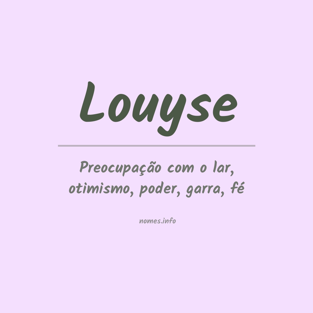 Significado do nome Louyse