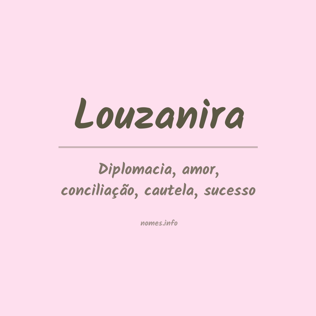 Significado do nome Louzanira
