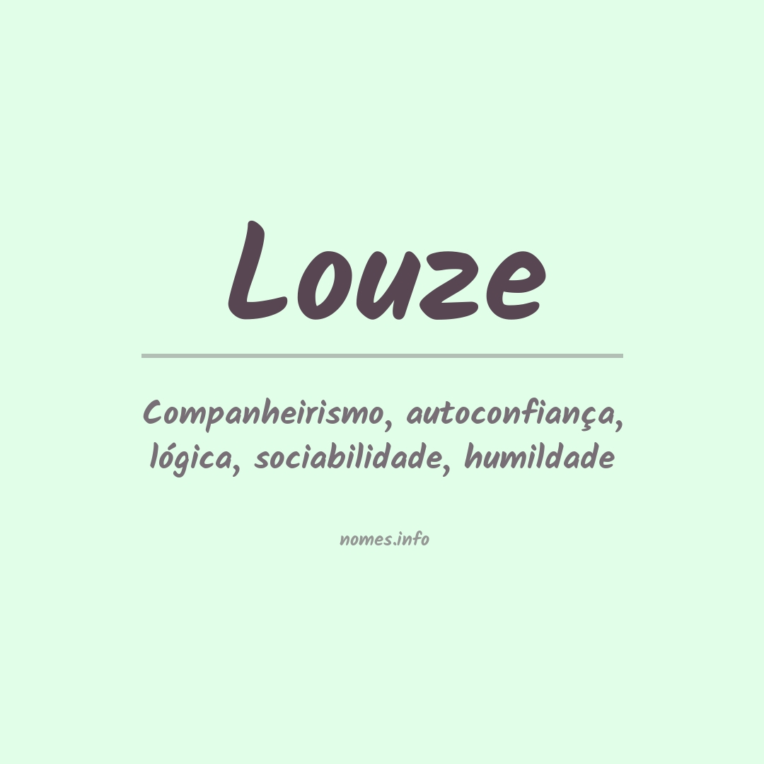 Significado do nome Louze