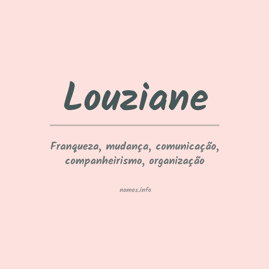 Significado do nome Louziane
