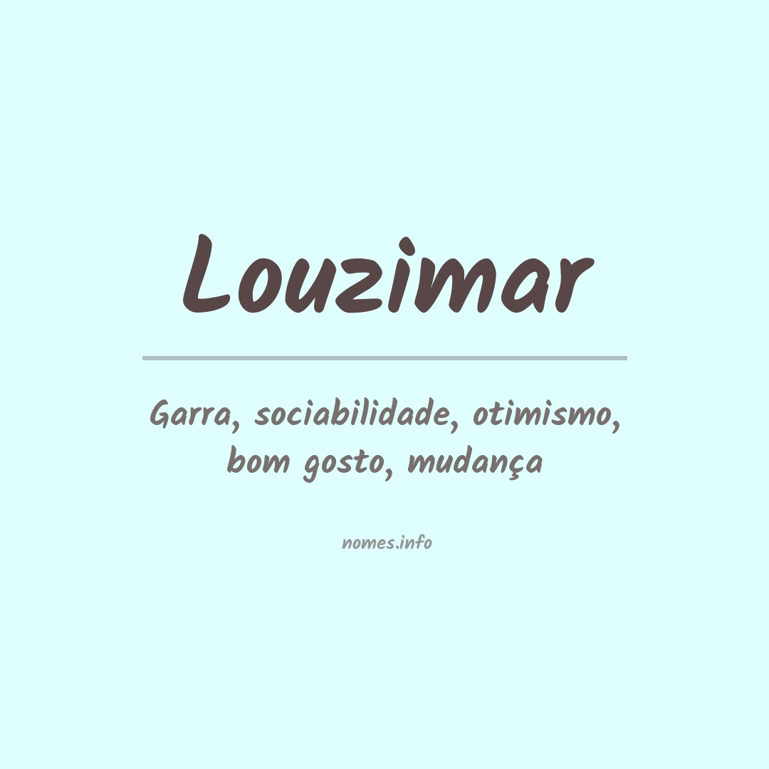 Significado do nome Louzimar