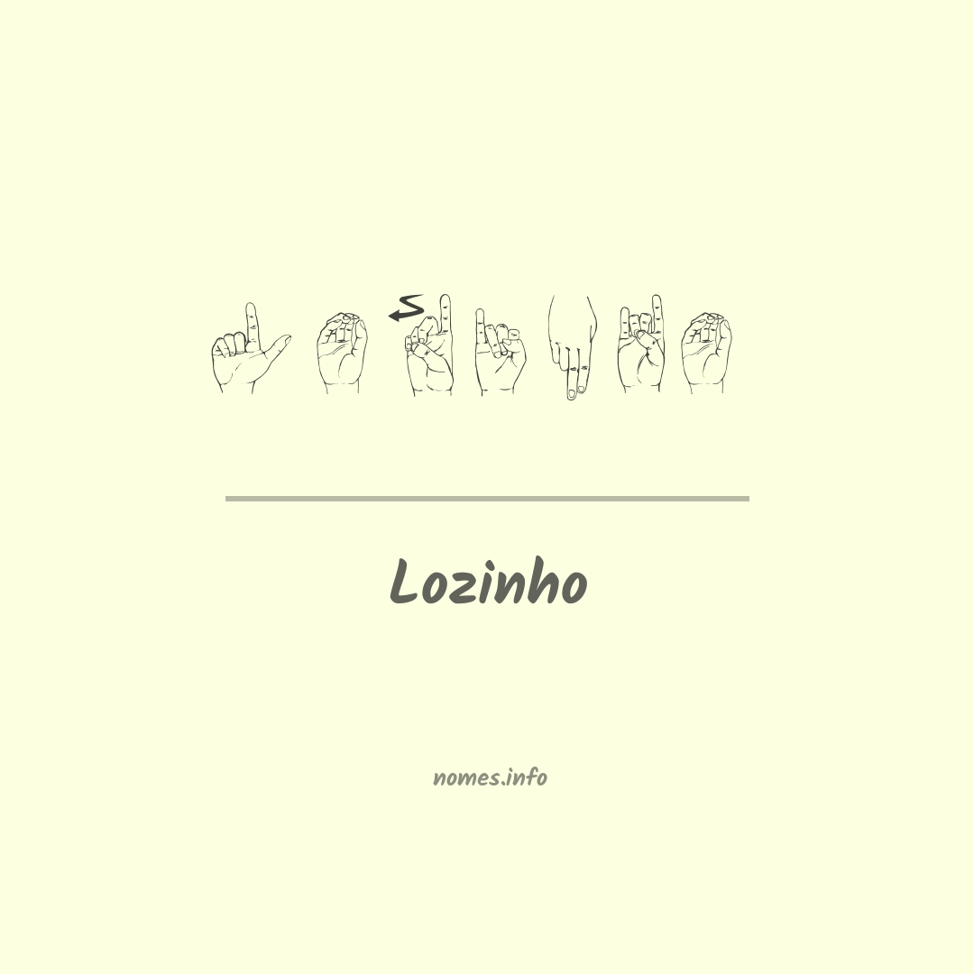 Lozinho em Libras