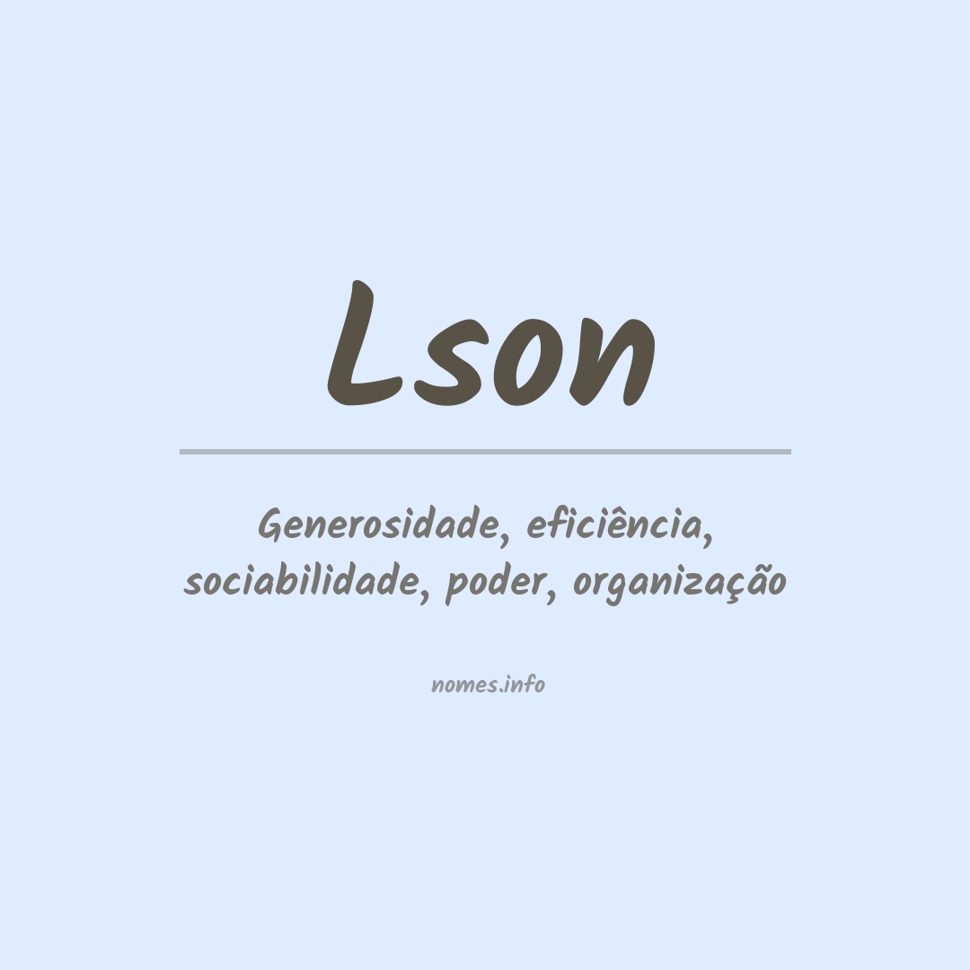 Significado do nome Lson