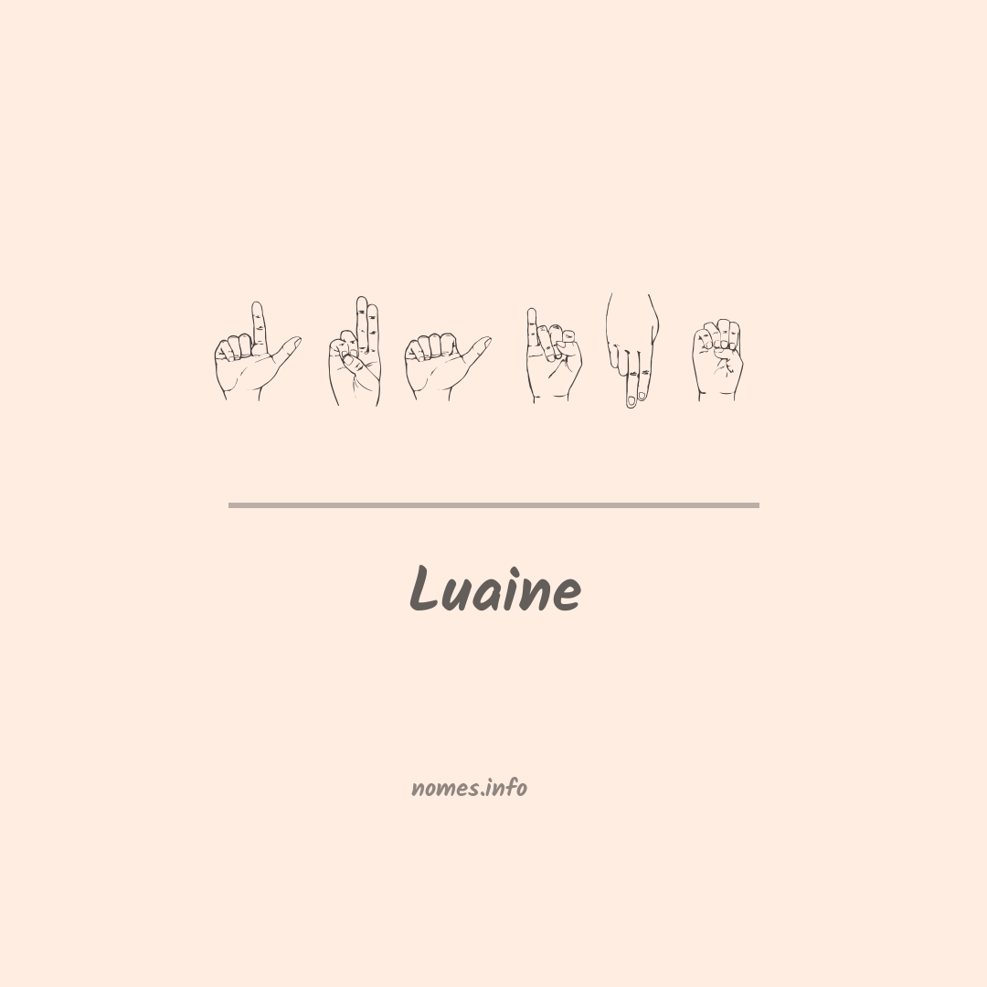Luaine em Libras