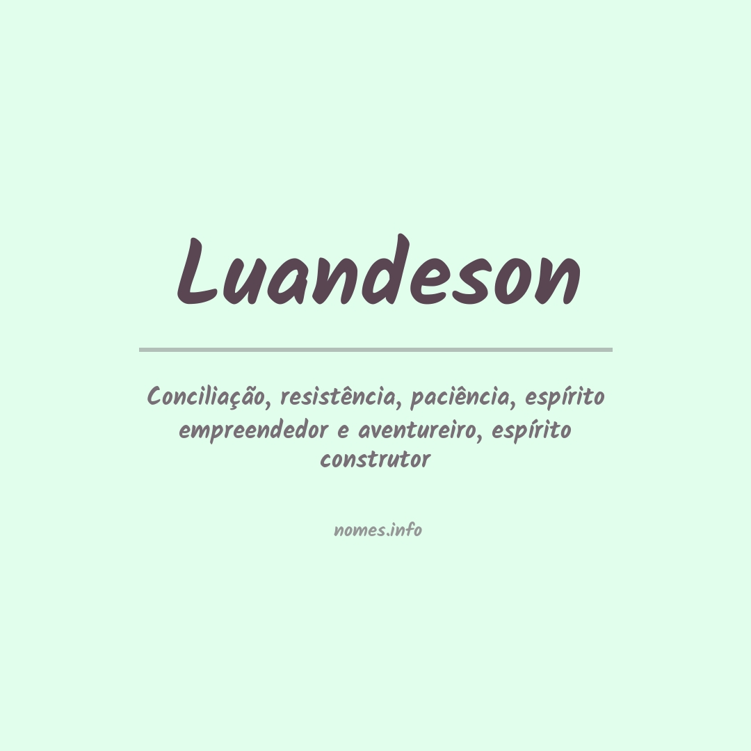 Significado do nome Luandeson