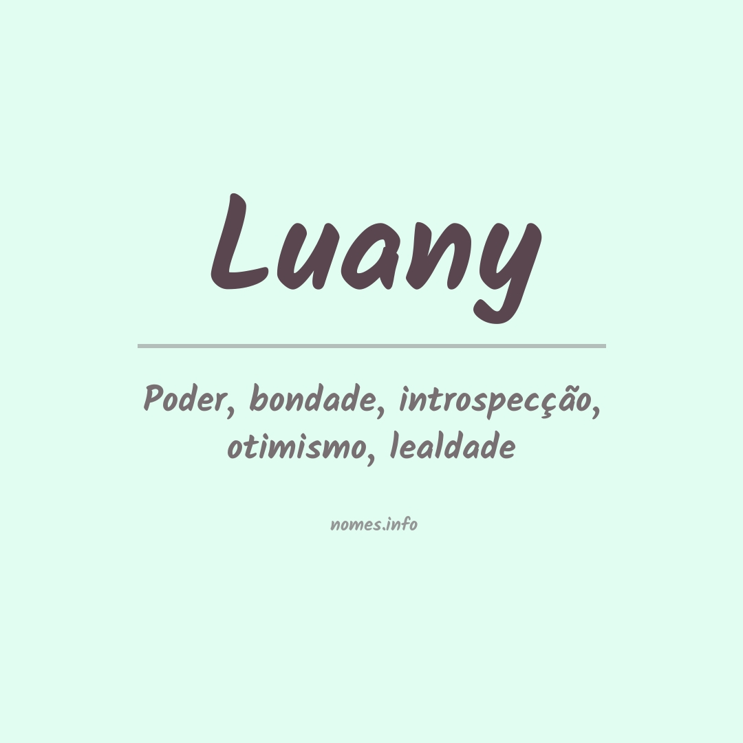 Significado do nome Luany