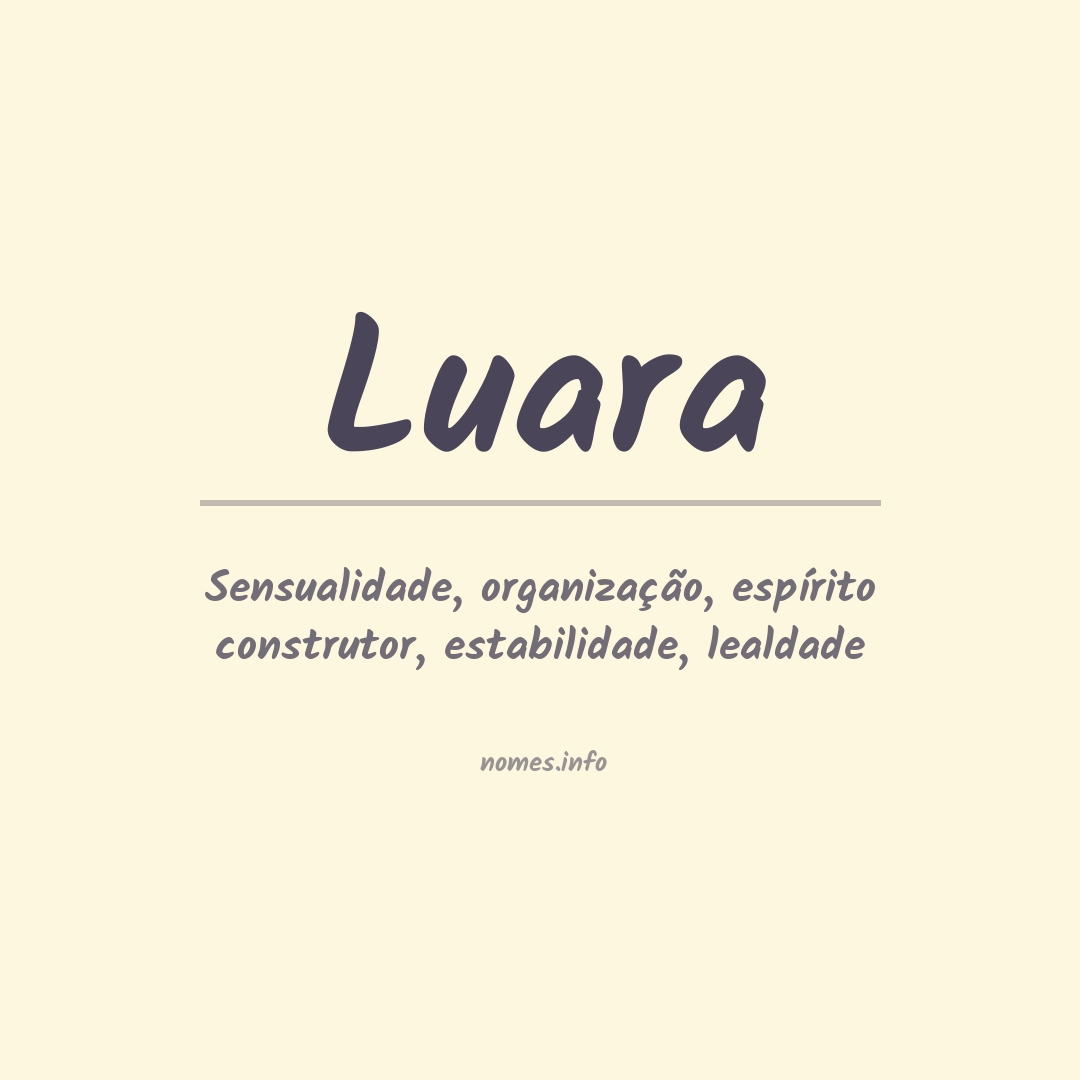 Significado do nome Luara