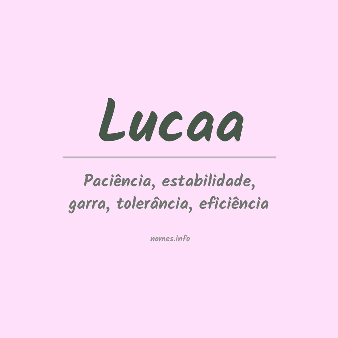 Significado do nome Lucaa