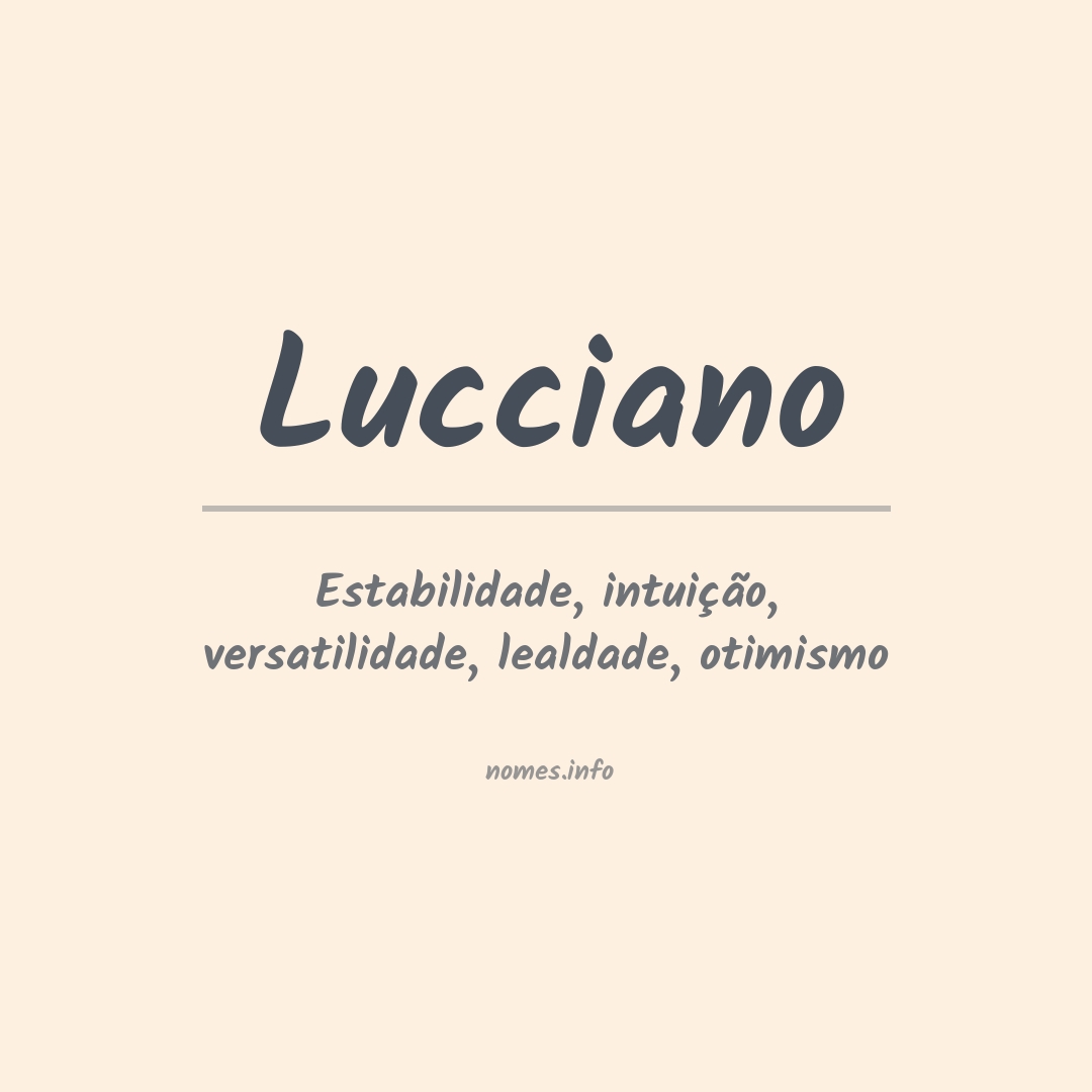 Significado do nome Lucciano