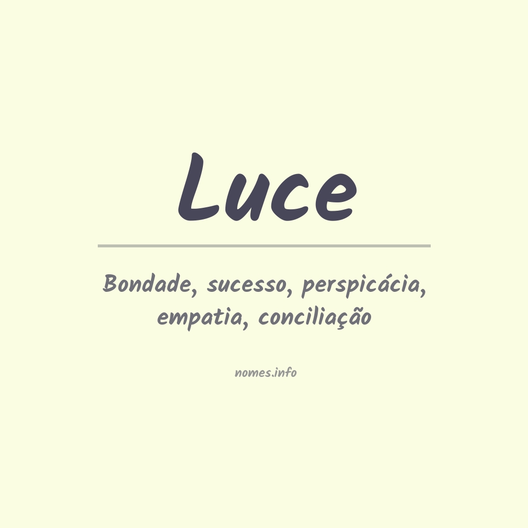 Significado do nome Luce