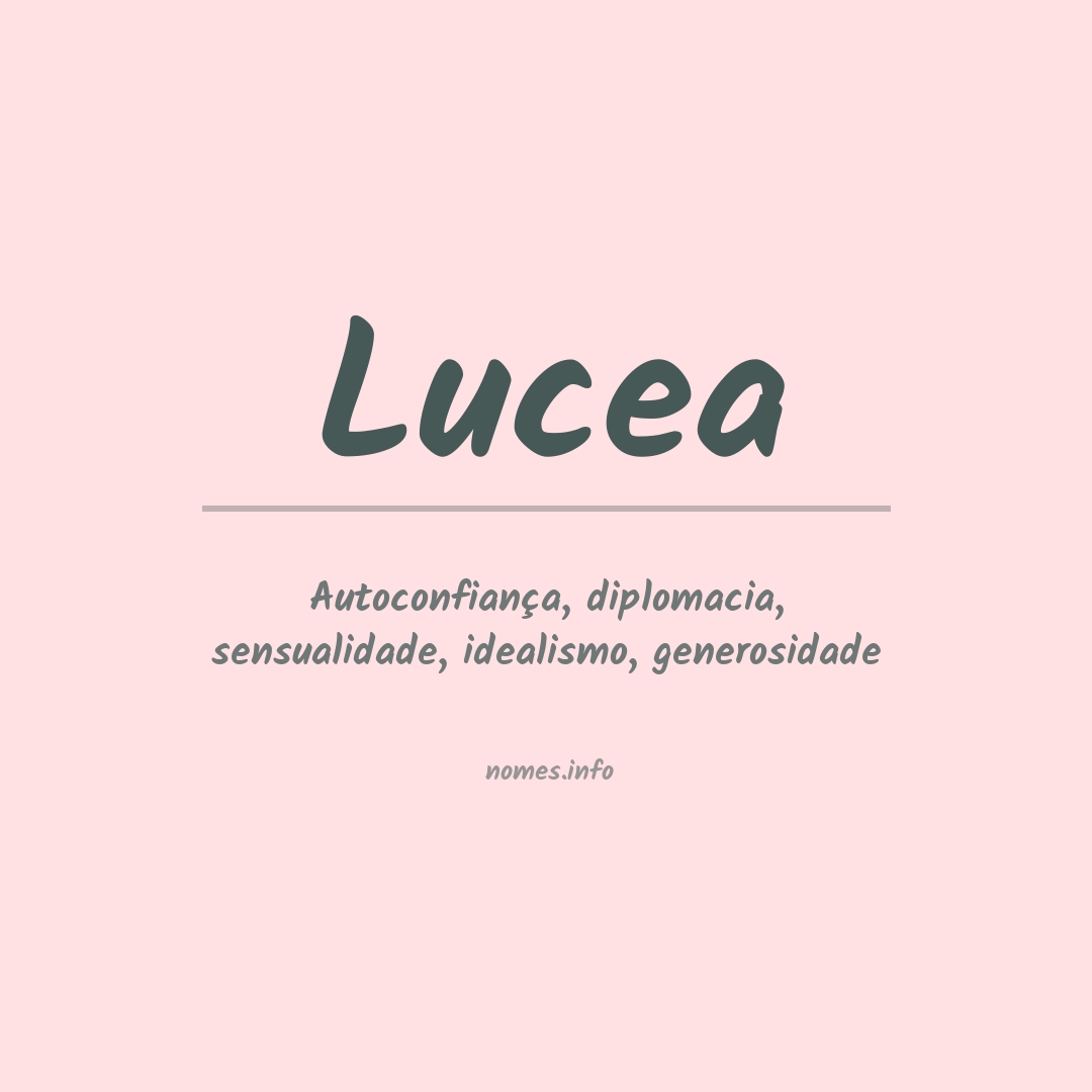 Significado do nome Lucea