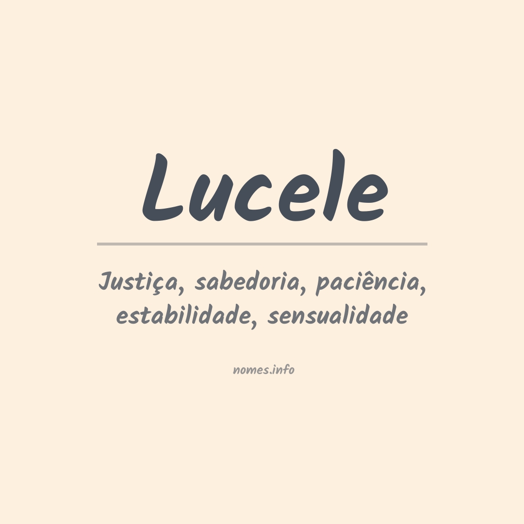 Significado do nome Lucele